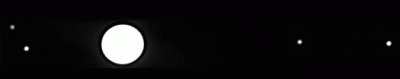 Animacja z księżycami Jowisza